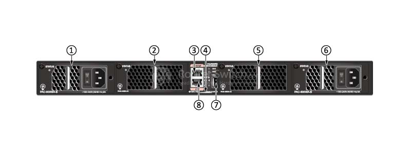 Фото Huawei CE6851-48S6Q-HI Switch(48-Port 10G SFP+,6-Port 40GE QSFP+,2*FAN Box,Port-side Exhaust,Without Power Module)