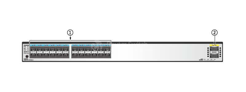 Фото Huawei CE6810-24S2Q-LI Switch(24-Port 10G SFP+,2-Port 40GE QSFP+,2*AC Power Module,2*FAN Box,Port-side Intake)