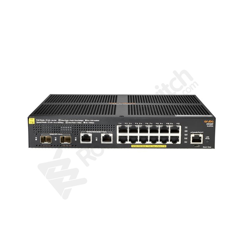 Фото JL693A - Aruba 2930F 12G PoE+ 2G/2SFP+ Switch