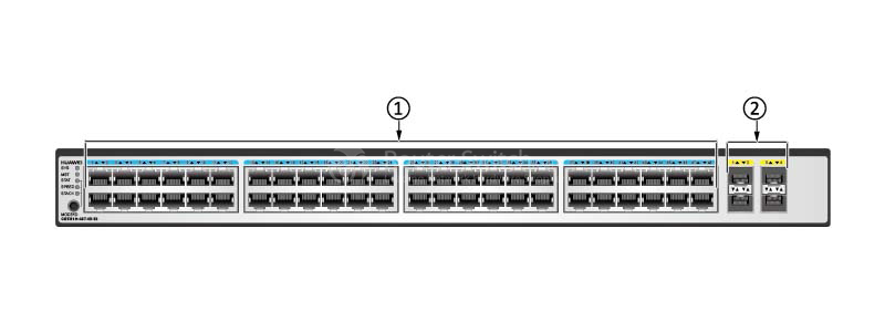 Фото Huawei CE5810-48T4S-EI Switch (48-Port GE RJ45,4-Port 10G SFP+,2*FAN Box,Port-side exhaust,Without Power Module)
