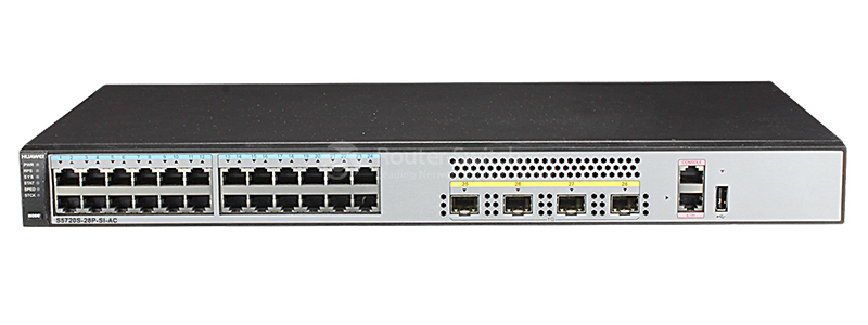 Фото Huawei S5720S-28P-SI-AC(24 Ethernet 10/100/1000 ports,4 Gig SFP,AC 110/220V)