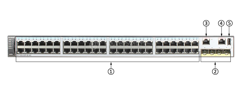 Фото Huawei S5720S-52P-SI-AC(48 Ethernet 10/100/1000 ports,4 Gig SFP,AC 110/220V)