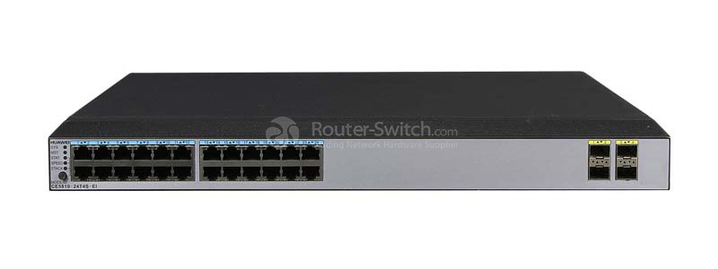 Фото Huawei CE5810-24T4S-EI Switch (24-Port GE RJ45,4-Port 10G SFP+,2*FAN Box,Port-side exhaust,Without Power Module)