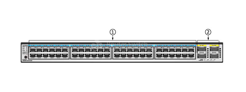 Фото Huawei CE6850-48T4Q-EI Switch (48-Port 10G RJ45,4-Port 40G QSFP+,2*FAN Box,Port-side Intaket,Without Power Module)