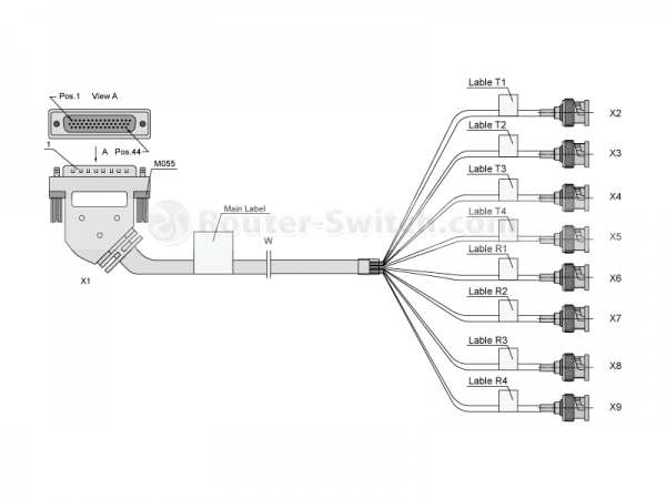 Фото CAB-4E1-75ohm-3M 0412G002 Huawei Trunk Cable