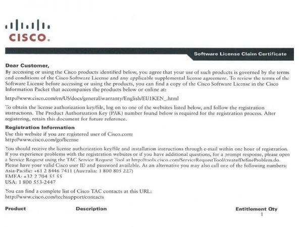 Фото L-FPR2130T-TMC-1Y - Cisco Firepower Licenses