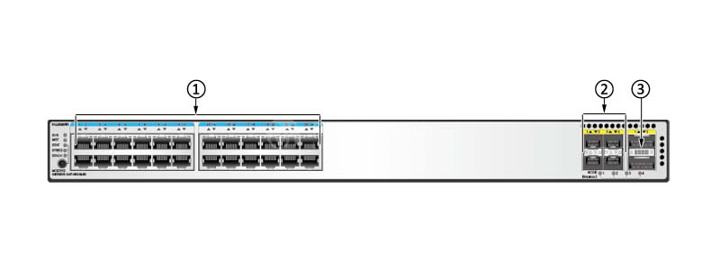 Фото Huawei CE5855-24T4S2Q-EI Switch(24-Port GE RJ45,4-Port 10G SFP+,2-Port 40G QSFP+,2*FAN Box,Port-side Exhaust,Without Power Module)