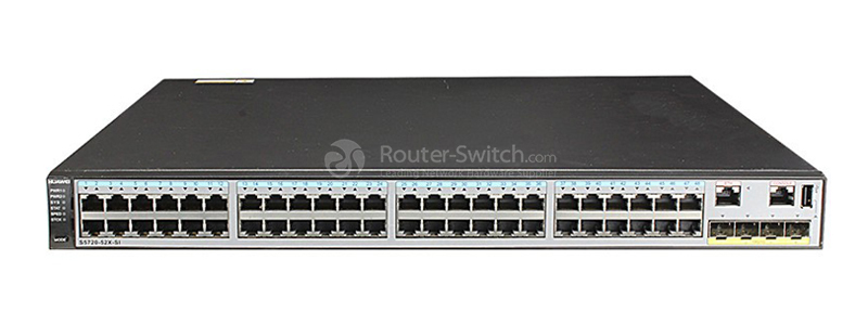 Фото Huawei S5720-52X-SI Bundle(48 Ethernet 10/100/1000 ports,4 10 Gig SFP+,with 150W AC power supply)