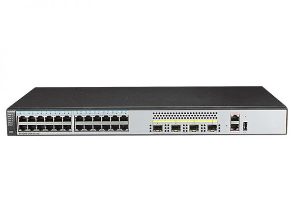 Фото Huawei S5720S-28X-SI-AC(24 Ethernet 10/100/1000 ports,4 10 Gig SFP+,AC 110/220V)
