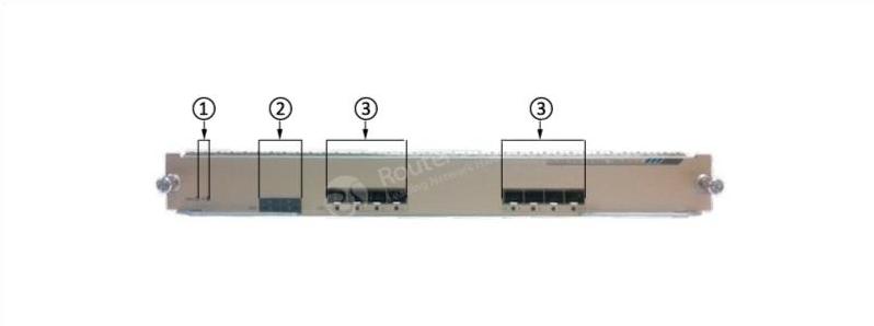 the C6800-8P10G= Ethernet Module Front Panel