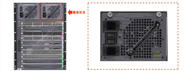 PWR-C45-6000ACV installed in the switch