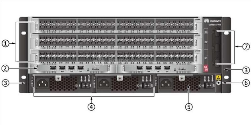 S7703 chassis structure (front view)