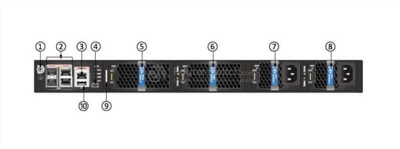 the front (power supply side) panel of CE6850U-HI-B-B0B