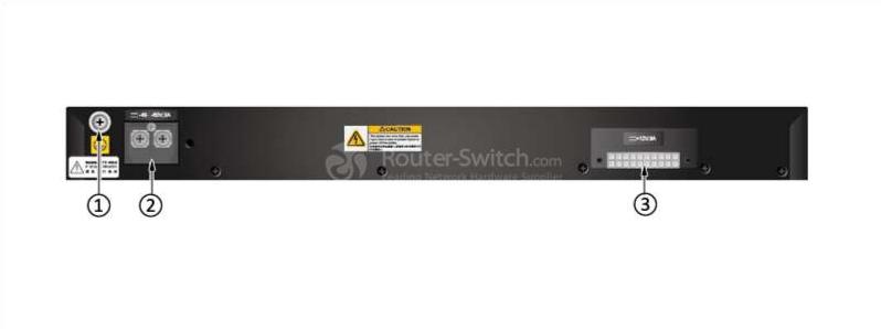  the back panel of S5700-28X-LI-24S-DC