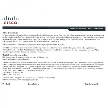 Фото A9K-24X10-OPT-LIC Cisco ASR 9000 Feature License