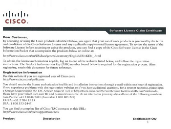 Фото Cisco ASA5500 FirePower License